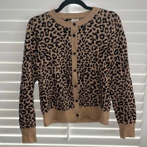 J.Crew Animal Print Cardigan sz Small